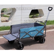 [ Available ] Outdoor Camping Cart Pets Baby Toddler Cat Dog Wagon Stroller with Roof with Brakes Safety Travel Wagon Trolley
