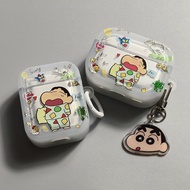 Sleepy Crayon Shin Chan AirPods Pro3 Earphone Case Bluetooth AirPods 1/2/3/4 Earphone Protective Cov