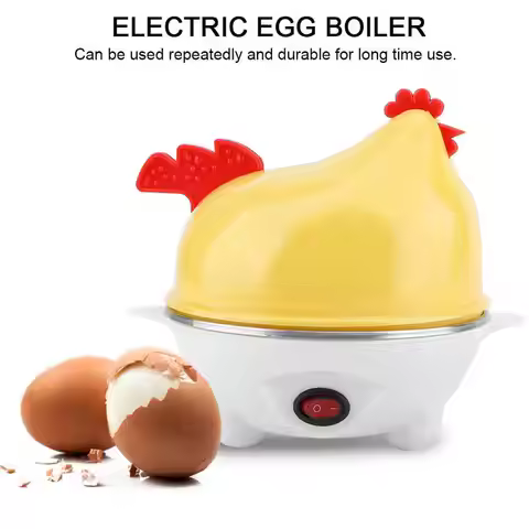 7 Eggs Electric Egg Boiler Chicken Shape Eggs Cooker Multifunctional Corn Steamed Heating Milk Kitch