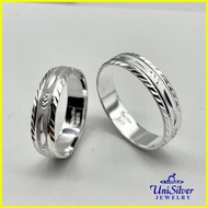 ♚ ☎ ♒ Unisilver 925 Wedding Band Ring (WR152-1001)