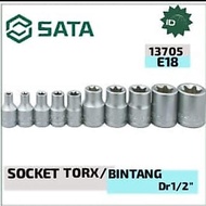 SOCKET BINTANG 13705 - 1/2" DR. TORX SOCKET E18 SATA