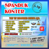 AKA PRINTING/CETAK SPANDUK KONTER PULSA/BANNER CELL/BISA REQUEST/FREEDESAIN