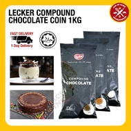Lecker Dark / Milk / White Compound Chocolate Coins 1kg