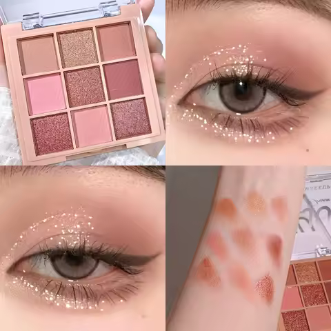 Warm Winter Brown Shadow Nine Colors Eyeshadow Earth Tone Autumn and Winter Low Saturation Orange Br