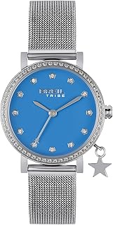 Women's Watch Emily Dial Blue Movement Only Time Quartz e Mesh Steel Silver EW0784, blue, 30, modern