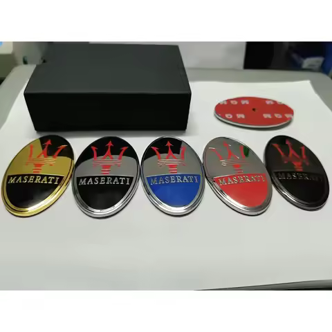 Car Matel Front Hood Cover Emblem Badge Stickers for Maserati Granturismo Watch Coupe Ghibli Levante