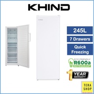 Khind UF225 245L  Mistral 250L Upright Freezer Peti Sejuk Beku