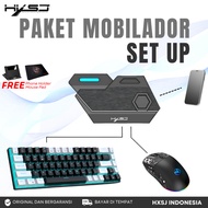 HXSJ Complete Package Keyboard Mouse Converter Setup Mobilador Winlator Free Phone Holder And Gamepa