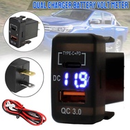 USB Charger OEM DISPLAY Dashboard Dashboard 2 Port COMBINATION TYPE-C & TYPE-A QC3.0 108 WATT Car Mo