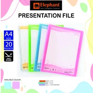 Elephant Presentation File N202 A4 (20 Pockets) / Fail Persembahan A4  (20 Poket)
