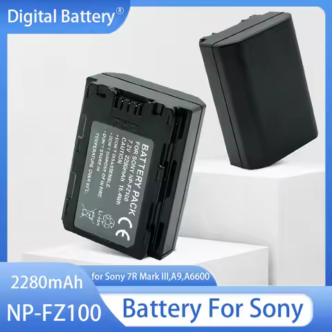 Top NP-FZ100 Battery 2280mAh Rechargeable Battery for Sony 7R Mark III, A7III, A7SIII, A7R III, A7RI