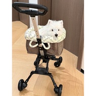 Pet Cart Dog Outing Foldable Lightweight Trolley Dog Walking Cart Portable Pet Carrier Trolley Dog P