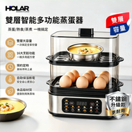 不鏽鋼雙層定時煮蛋器煮蛋機 蒸蛋器家用早餐機