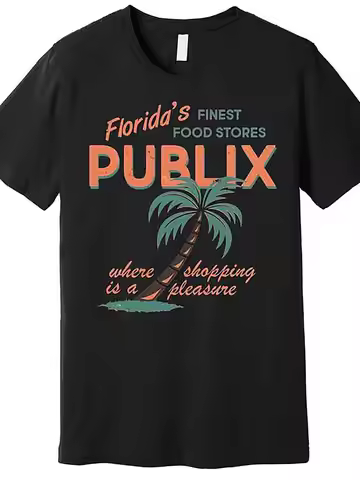 Vintage Publix Florida's Best Food Store, Premium T-Shirt 228958 Fun, Men, Short Sleeves, Graphic T-