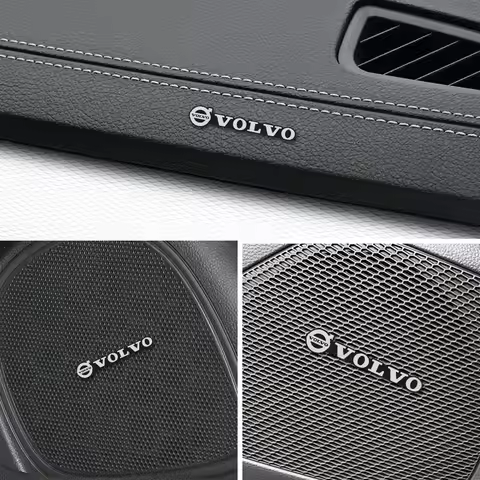 4pcs Car Audio Stickers Speaker Decorate Emblem Sticker For Volvo XC60 V40 XC40 V60 XC90 S60 V70 S90