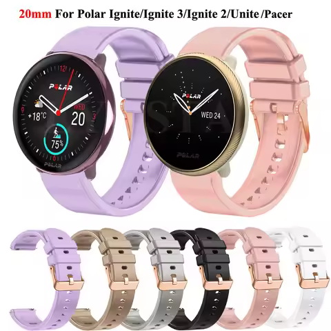 20mm Strap Accessories For Polar Ignite 3 2 Unite Silicone Watch Band For Polar Pacer/Suunto 3 Fitne