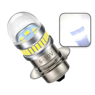 White P15S 3014 3030 24SMD+6SMD Led Front Headlight Light Lamp Bulb 6-30V Fit For Motorcycle Scooter
