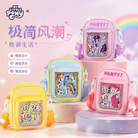 Cartoon anime My Little Pony crossbody bag Mini Cute Transparent Shoulder Bag, Girl's Birthday Gift