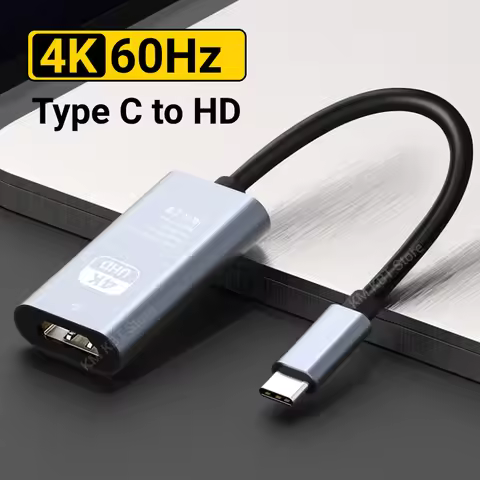 Type C to HDMI-compatible Cable USB C to HDMI Converter 4K 60Hz USB 3.1 HDTV Cable Adapter for MacBo