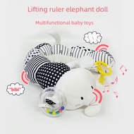 ตุ๊กตาผ่อนคลายสำหรับเด็กทารกทำจากซิลิโคนกริ่งกระดาษบดไม้บรรทัดของเล่นยกสูงสิ่งประดิษฐ์ที่หมอนนอนเด็ก