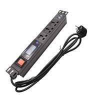 Smart Power Strip  Digital voltage measuring instrument 2-11Ways Socket Cord Length 2Meter EU Plug A