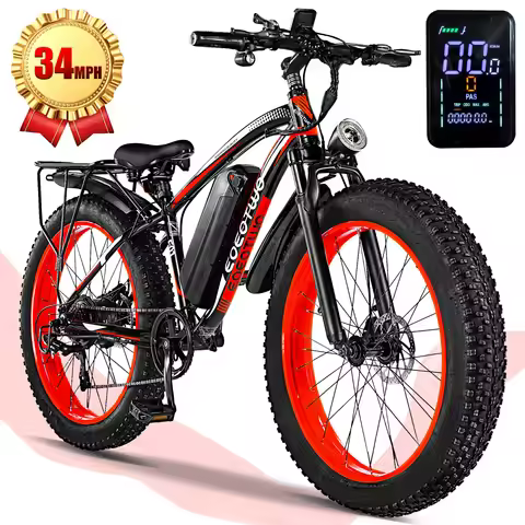 26" Fat Tire Electric Bikes for Adults 1500W 34MPH 60Miles Mountain Fast E-bike