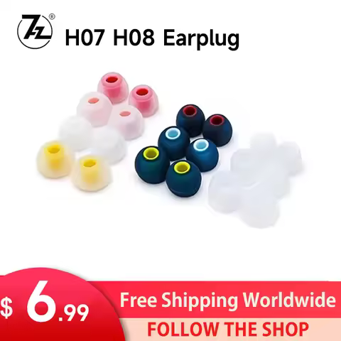 7HZ H07 H08 Silicone Eartip 6Pairs (12pcs) L M S Size In Ear Tips Earbuds Earphone for Zero Timeless