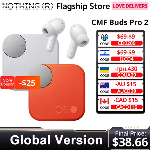 CMF By Nothing Buds Pro 2 Global Version IP55 Earphone Bluetooth 5.3 with 50 dB Hybrid Active Noise 