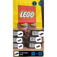 Lego F1 Minifigure Mini Mclaren Redbull Mercedes selected. Minifigures F1 Collectible Race Cars - 71