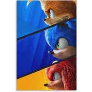 Cartoon Wall Poster Sonicc The Hedgehog 2 Poster Prints On Canvas Paitng Home Kitchen Wall Decor 08x