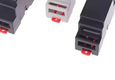 1PC DIN Rail PLC Junction Box Plastic Electronics Box Project Case 4Colors 88x37x59mm 35-Rail Mounti