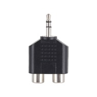 Sakurabc 2 Pcs/Lot 1/8 Female Stereo 3.5mm Jack To RCA Male or Y Splitter Audio Plug Adapter Converter