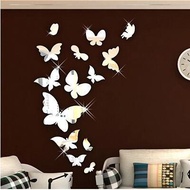 Mirror butterfly butterfly mirror wall stickers acrylic stereo switch stickers childrens room bedsid