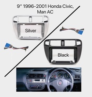 Frame 2 Din Panel 9 inch android mobil Honda Civic Rebon 1995 - 2001
