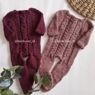[AUTUMN SERIES] Accorn Romper Newborn Romper Newborn Photography Newborn Knitted Clothes