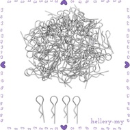 [HelleryMY] RC Accessories 1/10 Medium RC Car/Truck/Buggy Metal Body Clips - 100 Pieces 100pcs-Silve