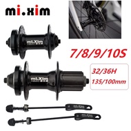 Mi.xim Quando 32/36H Bike Front Rear Hub 2 Pawl Hub Quick Release  8/9/10 speed cassette brake Brake Hub with QR