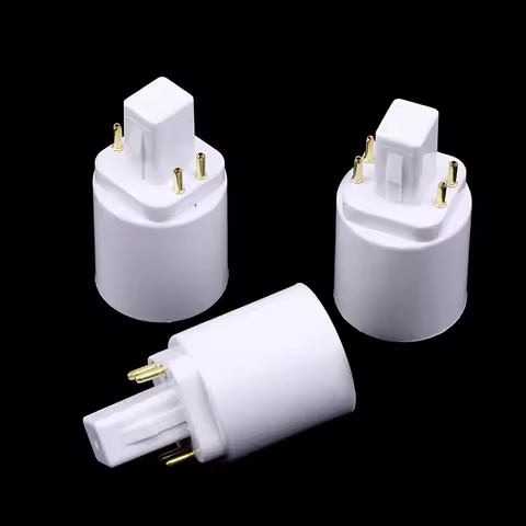3Pcs 4 Pin Conductive G24 To E26/E27 Socket Adapter G24Q Lamp Base Adapter G24Q To Medium Light Sock