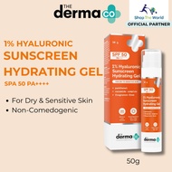 The Derma Co 1% Hyaluronic Sunscreen Hydrating Gel SPF 50 PA++++ UV Protection For Dry & Sensitive S