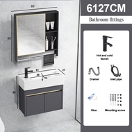 G6127 Aluminium Bathroom Cabinet Ceramic Sink cabinet with Mirror Box toilet wash basin Lavatory sin