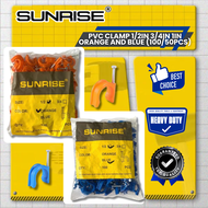 sunrise pvc clamp 1/2in 3/4in 1in orange and Blue/pipe clamp/pipe clip/hose clamp/hose clip