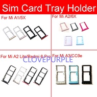 Micro Sim Card Tray For Xiaomi Mi A1 A2 Lite A3 Mi 5x 6x Cc9E Redmi 6 Pro