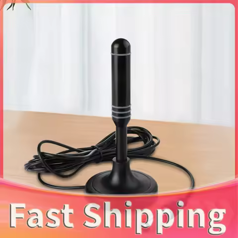 Portable TV Antenna 300cm Coax Cable Digital Receiving Antenna DVB-T DVB-T2 DAB Indoor Outdoor Digit