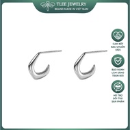 [Peinn]Women's silver earrings with personalized hooks and inlays B0229