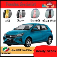 Perodua Axia 2023 - above Door Window Pillar Trim Cover Front Side Window Mirror Cover Black / Chrom