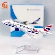 16CM British Airways Plum Blossom Boeing 777 Aircraft Model Alloy Diecast B777 Airplane Plane Model