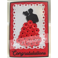 A6 Size Handmade Card Greeting Card Wishes Card Wedding Congratulations Card