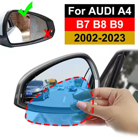 Car Rearview Mirror Rainproof Film Stickers For AUDI A4 B8 B9 B7 B6 Avant Allroad S4 Side Mirrors Gl