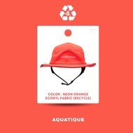AQUATIQUE - BUCKET - ECONYL NEON ORANGE - หมวกดำน้ำ หมวกเล่นน้ำ หมวกเซิร์ฟ เดินป่า แคมป์ปิ้ง กันแดด