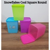 Tupperware Snowflakes Cool Square Round 1.4L (4) 12.8cm(L) x 11.6cm(W) x 15.6cm(H)
